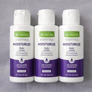 Medline Remedy Essentials Moisturizing Body Lotion (2oz Bottle) x 3